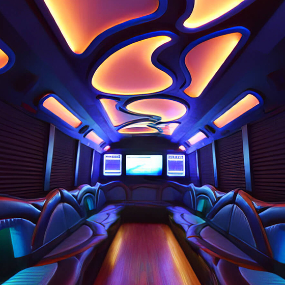 black limo bus