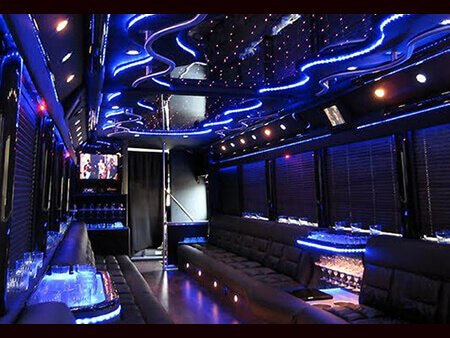 inside miami limo party bus